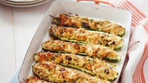Recipe Herby Stuffed Courgettes Sainsbury S Recipe Stuffed Courgette Recipe Recipes Bbc Good Food Recipes