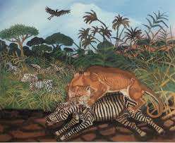Antonio ligabue was born in 1899 in zurich. Antonio Ligabue D Apres Lion Et Zebres Catawiki