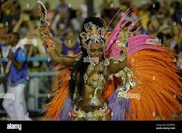 Drum queen Rayssa Oliveira, from Beija Flor samba school, dances during the  Carnival parade at the Sambadrome in Rio de Janeiro, Brazil, Monday, Feb.  8, 2016. (AP PhotoLeo Correa Stock Photo - Alamy