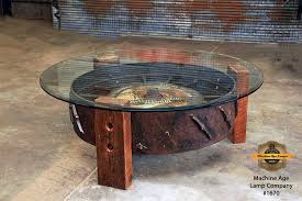 Featuring a unique blend of vintage industrial and contemporary style elements, the. Steampunk Industrial Farm Antique Tractor Wheel Coffee Table