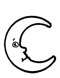 Curiosidades sobre lua para colorir. Desenho De Lua Minguante Para Colorir Tudodesenhos