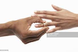 Man Placing Wedding Ring On Woman S Finger Close Up Wedding Rings Wedding Women
