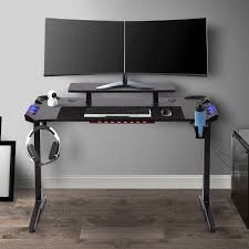 There is a curved part that can easily fit into the corner of the house. Inbox Zero Computer Gaming Desk Wayfair