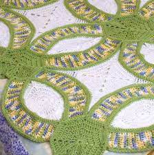 How To Crochet Version Of The Double Wedding Ring Quilt Double Wedding Ring Quilt Wedding Ring Quilt Crochet Quilt Pattern