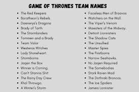 The now discarded mascot endured for nearly a century—from 1933 to earlier this year. 300 Cool Game Of Thrones Team Names