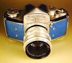 Ihagee Exakta Varex Vx Camera With Biotar Lens Custom Blue Etsy Vintage Cameras Photography Vintage Cameras Vintage Film Camera