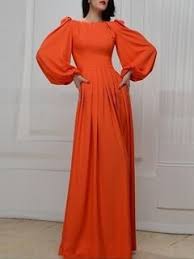 Choies Limited Edition Red Puff Sleeves Maxi Dress Choies Com Kiyafet Maksi Elbiseler Tarz Elbiseler