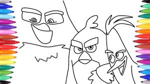 Color pages of angry birds. Angry Birds Movie Coloring Pages For Kids How To Draw Angry Birds For Kids Youtube