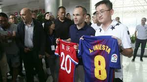 Image result for INiesta bids farewell to barca