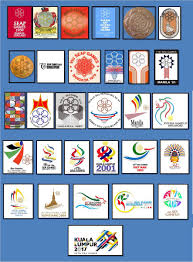 Baton yang diukir kemas rapi berinspirasikan tema sukan bangkit bersama. Sukan Sea Logo