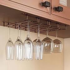 Stemware Glass Rack Oil Rubbed Finish Under Cabinet Wine Glass Hanger Storage Hanging Wine Glass Rack Wine Glass Hanger Diy Wine Glass