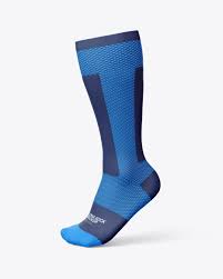 Download Compression Long Sock Mockup In Apparel Mockups On Yellow Images Object Mockups