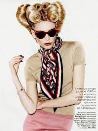 Nicolas Jurnjack Hairstyle Updo Vogue Russia Magazine Ieva Laguna Retro Hairstyle 40s 50s Vintage Hairstyles 40s Hairstyles Hair Styles