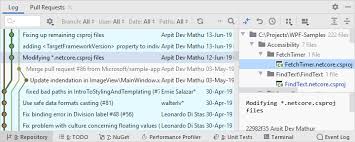 Git リポジトリの変更を調査する Jetbrains Rider