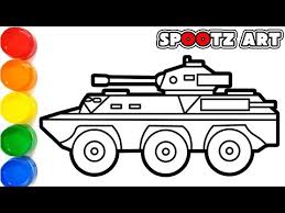 Selain itu, kalian juga bisa menggunakannya untuk inspirasi menggambar mobil. Cara Menggambar Dan Mewarnai Mobil Tank Kartun Ø¯ÛŒØ¯Ø¦Ùˆ Dideo