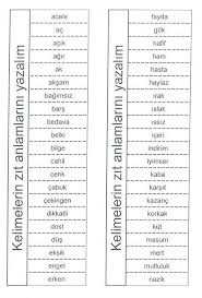 Tarif Tdk Es Anlamli Kelimeler 25 Ucuncu Sinif Okuma Egitim