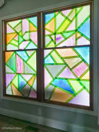 How To Make Faux Stained Glass Window Art Diy Window Art Diy Glass Window Art Window Art