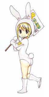 Adorable bunny lucy by mashima [media] : r/fairytail