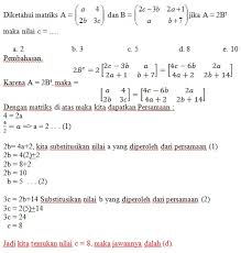 Cara menentukan determinan matriks ordo 2 x 2, misalkan matriks maka determinan a = det (a) = a. Soal Dan Pembahasan Tentang Matriks Peranti Guru