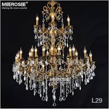 Luxurious Large Brass Color Crystal Chandelier Lamp Crystal Lustre Light Fixture 3 Tiers 29 Arms Hotel Lamp Light Bulb Oil Lamp Lamp Filmlamp Light Theatre Aliexpress