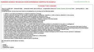A worksheet can be equipped for any subject. Forensic Science Technician Experience Certificates