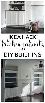 Ikea Hack Kitchen Cabinets Turned Built Ins Ikea Hack Living Room Living Room Built Ins Bookshelves Built In