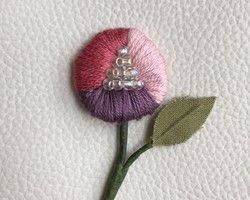 受注製作 グルグルohanaのブローチ ピンク ハンドメイド ピンク ブローチ