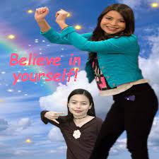 The best gifs are on giphy. Believe In Yourself Miranda Cosgrove Icarly Poster By Aleksander Migacz Meme Faces Funny Memes Funny Relatable Memes