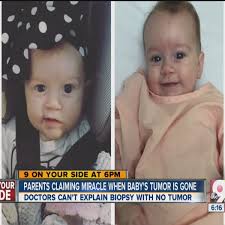 Parents claiming 'miracle' after baby's tumor disappears