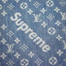Louis Vuitton X Supreme Monogram Denim Blue Jeans In 2020 Louis Vuitton Pattern Painted Denim Louis Vuitton Jeans
