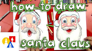 Where did santa claus come from. How To Draw Santa Claus S Face Costin Craioveanu