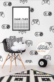 Gaming Wall Stickers Teenage Boys Decals Xbox Decor Fake Etsy In 2021 Boys Decal Fake Wallpaper Wall Stickers