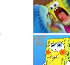Dopl3r Com Memes Sponge Bob Screaming And Smiling Meme Template Running away from guy in the hall meme template.