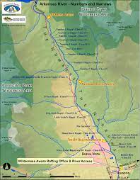 Numbers And Narrows Sections Map Arkansas River Browns canyon national monument including the browns canyon wilderness study area wsa covers approximately 22000 acres of federally and state managed public lands in chaffee county colorado. narrows sections map arkansas river