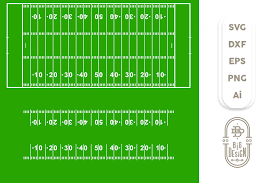 Football Yard Line SVG - Football SVG , Football Field Svg