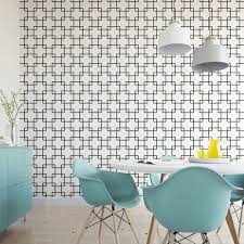 Interlock Squares Removable Wallpaper G144 27 Etsy Removable Wallpaper Bathroom Styling Geometric Temporary Wallpaper