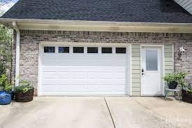 Replacing Double Garage Door With Single And Exterior Door 7 Exterior Garage Door Garage Doors Cottage Front Doors