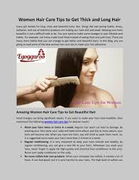 As hair is regarded as an asset that enhances one's physical appearance, balding or thinning hair is a problem that many want to correct as soon as possible. Women Hair Care Tips To Get Thick And Long Hair
