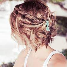 Bun hairstyles for long hair braided hairstyles updo hairstyle braid beautiful hairstyles party hairstyles latest hairstyles buisness hairstyles natural hairstyles long hair easy updo. Boho Hairstyle For Short Hair Haircuts You Ll Be Asking For In 2020