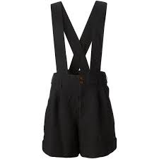 Comme Des Garcons Suspenders Playsuit Playsuit Womens Black Shorts Playsuit Romper