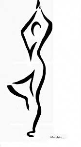 Tree Pose Drawing Tree Pose Fine Art Print Yogaart Yoga Art Painting Yoga Art Yoga Painting