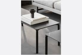 Crystal stone coffee table, white/gold Piloti Stone Coffee Table Fredericia The Modern