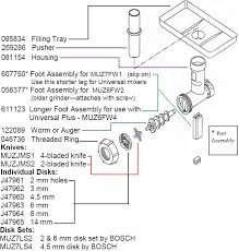 bosch mixer meat grinder attachment parts