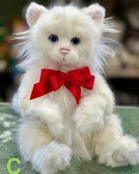 POTTON 🤍 Beautiful Potton, the purr-fect pearly white companion for any  cat lover 😻 This adorable furry feline is from the 2024 Charlie Bear Plush  Collection. She has captivating blue eyes, a