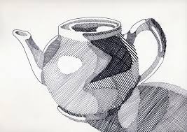 Teapot Crosshatching Jpg 1 272 900 Pixels Perspective Pictures Chiaroscuro Cross Hatching