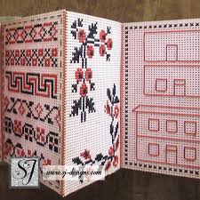 Perforated paper is most commonly embroidered with cross stitch motifs and borders. 1929 Sampler Book Of Perforated Paper Pages With Motifs And Borders Sj Designs