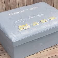 Shop for keepsake baby gift box online at target. Large Baby Keepsake Box In Moire With Choo Choo Train Marcela