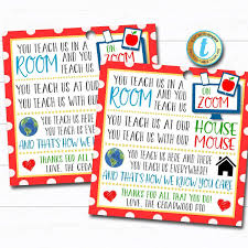 Virtual Teacher Appreciation Gift Tag Zoom Teacher Poem Teachers Appreciation Week Gifts Teacher Poems Teacher Appreciation Gifts