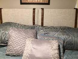 Nathan james harlow queen/full wall mount headboard, light gray fabric upholstered headboard. Nathan James Headboard How To Upholstered Headboard With Leather Straps Sawdust 2 Stitches Diy Headboard Upholstered Upholstered Headboard Leather Decor These Are Various Projects I Have Worked On Or Created