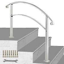Handrails for stairs with one side against a wall: Hand Rail For 1 Or 2 Step Wrought Iron Handrail Steel Railing Stair Post Railing 69 95 Picclick